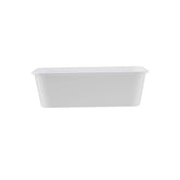 White Rectangle Microwave Container base